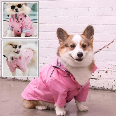 imperméable chien rose confortable Welsh Corgi Pembroke