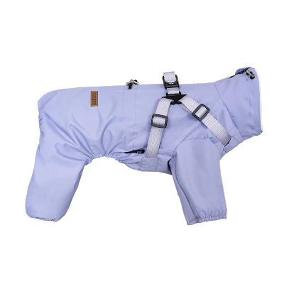 imperméable pour chien harnais intégré violet