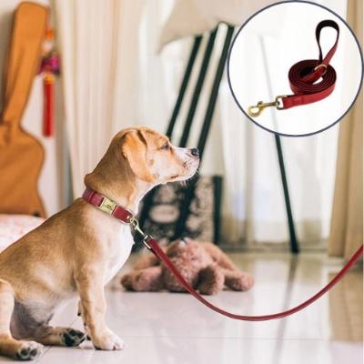 laisse pour cuir similicuir rouge Beagador