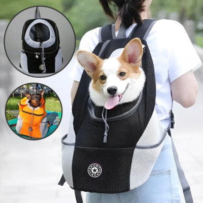 sac a dos pour chien noir Corgie