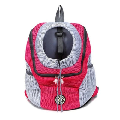 sac a dos pour chien rose rouge