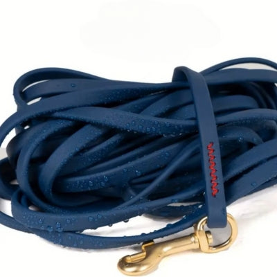 longe pour chien bleu imperméable