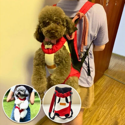 sac a dos chien rouge